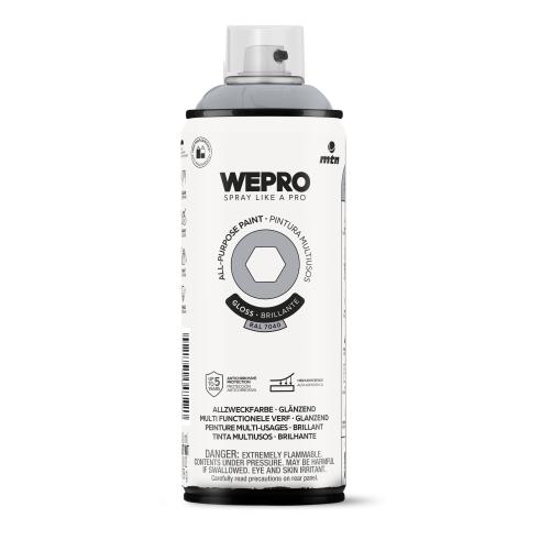 Spray MTN WEPRO Solvent Brillante GRIS FIORDO - RAL 7040