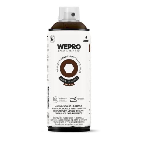 Spray MTN WEPRO Solvent Brillante MARRÓN CHARLIE - RAL 8016