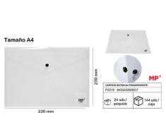 PASTA ENVELOPE COM BOTÃO TRANSPARENTE A4 MP