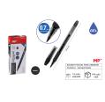 Caneta de tinta gel preta 0,7mm MP