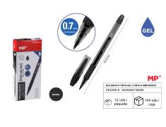 Caneta de tinta gel preta 0,7mm MP