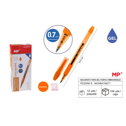 TINTA DE GEL PONTO DE CANETA 0,7 mm LARANJA MP