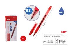 Caneta de tinta gel vermelha 0.7mm MP