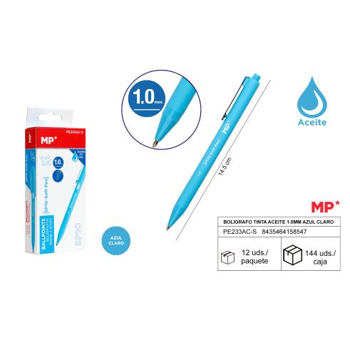 TINTA DE ÓLEO CANETA 1,0mm AZUL CLARO MP