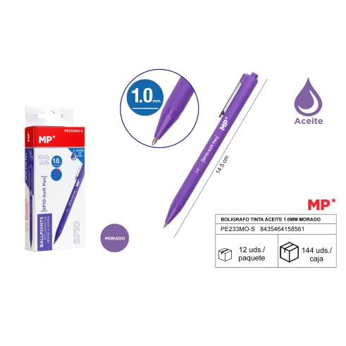 PEN INK OIL 1,0mm PURPLE MP