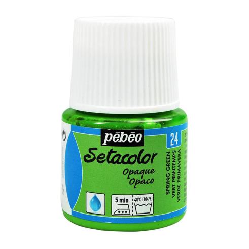 Pintura Pébéo Setacolor Opaco Verde Primavera 45 ml