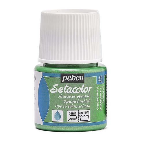 Pintura Pébéo Setacolor Opaco Clorofila Tornasol 45 ml