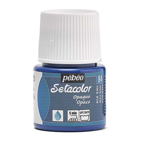 Pintura Pébéo Setacolor Opaco Azul Mezclilla 45 ml