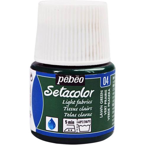 Pintura Pébéo Setacolor Tejidos Claros Verde Pradera 45 ml