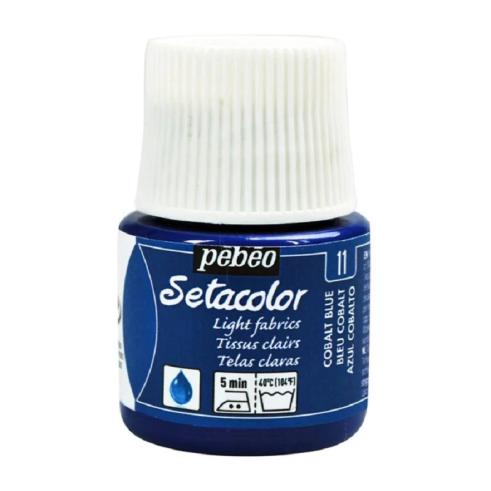 Pintura Pébéo Setacolor Tejidos Claros Azul Cobalto 45 ml