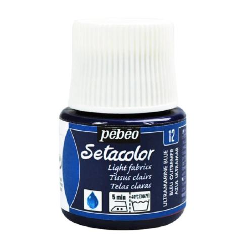Pintura Pébéo Setacolor Tejidos Claros Azul Ultramar 45 ml