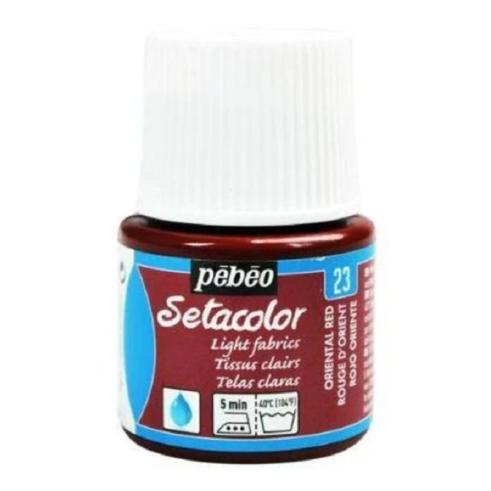 Pintura Pébéo Setacolor Tejidos Claros Rojo Oriente 45 ml