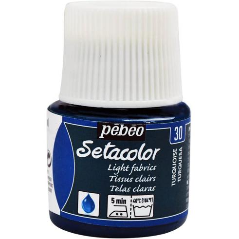 Pintura Pébéo Setacolor Tejidos Claros Claros Turquesa 45 ml