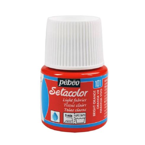 Pintura Pébéo Setacolor Tejidos Claros Naranja Vivo 45 ml