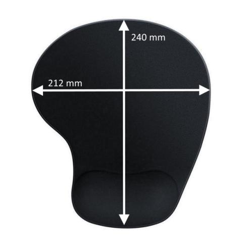 Tapete de Rato Gel com Apoio de Pulso 240x21x212mm Preto Ewent