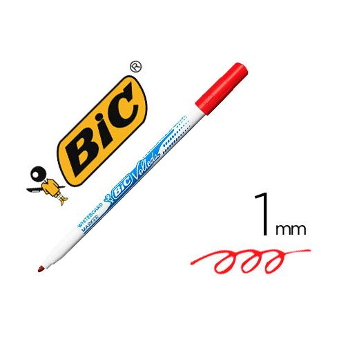 MARCADOR FINO BIC VELLEDA PARA QUADRO NEGRO 1mm VERMELHO