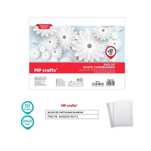 Bloco de Papelão Branco 10 folhas 180g