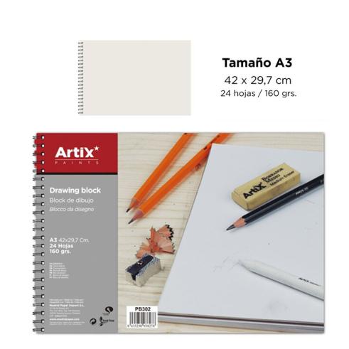 Bloco de desenho A3 24 folhas 160g