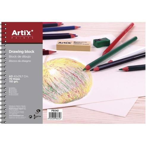 Bloco de Desenho A3 70 Folhas 110g