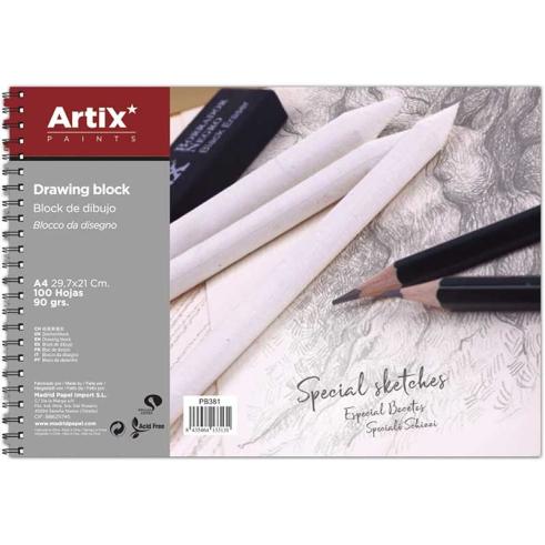Bloco de Desenho A4 100 folhas 90g
