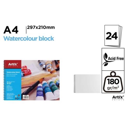 Bloco de Desenho para Aquarelas 24 Folhas 180g/m² A4