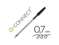TRANSPARENTE PEN Q-CONNECT PRETO MÉDIO