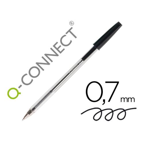 TRANSPARENTE PEN Q-CONNECT PRETO MÉDIO