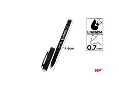 Caneta Apagável com Tampa de Ponta 0,7mm Preta