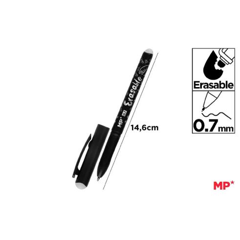 Caneta Apagável com Tampa de Ponta 0,7mm Preta