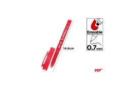 Caneta Apagável com Tampa de Ponta 0,7mm Vermelho