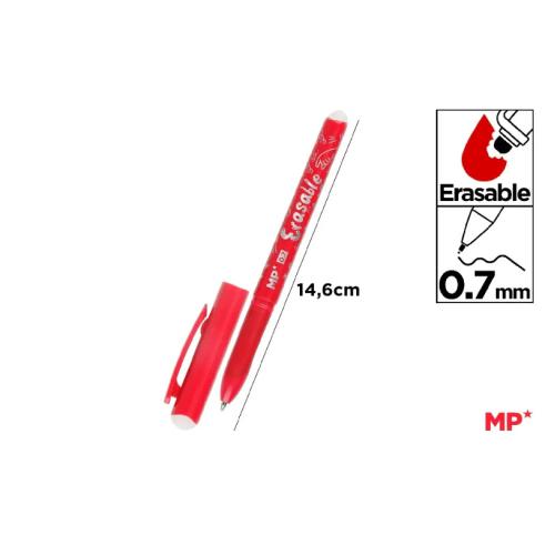 Caneta Apagável com Tampa de Ponta 0,7mm Vermelho