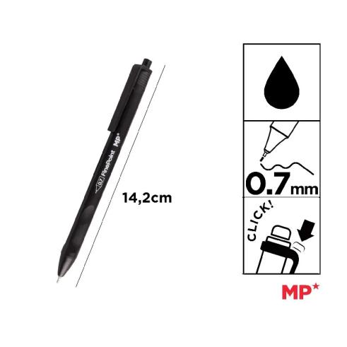 Caneta de Tinta a Óleo 0,7 mm Preto MP