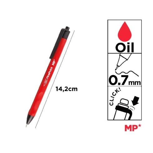 Caneta de Tinta a Óleo 0,7 mm Vermelho MP