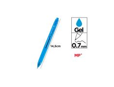 Caneta Retrátil Ponta Tinta Gel 0.7mm Azul Claro MP