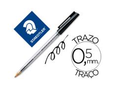 Caneta Esferográfica Staedtler Stick Preto com Tampa