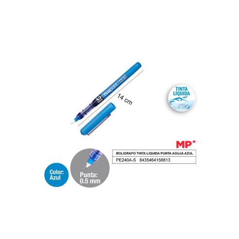 PEN TINTA LÍQUIDA AZUL PONTO DE AGULHA MP