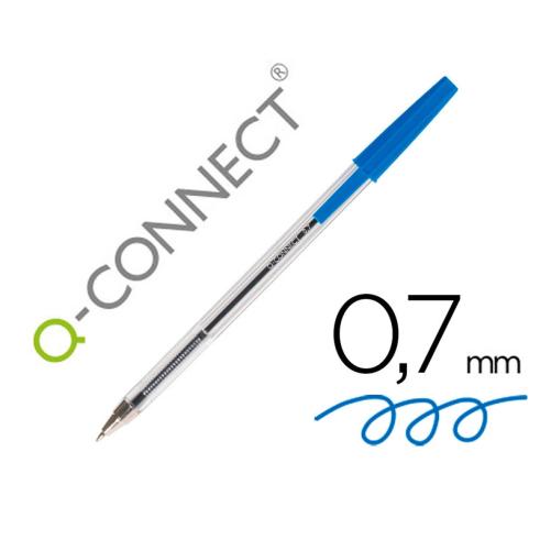 TRANSPARENTE PEN Q-CONNECT AZUL MÉDIO