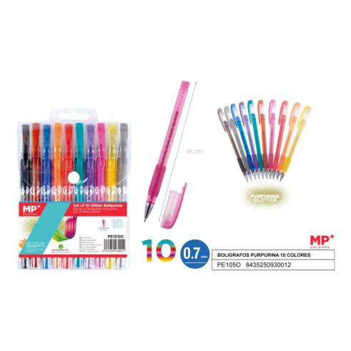 PURPLE PEN 0.7MM 10 CORES