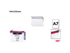 Bolsa Eva A7 Transparente com Fecho de Zíper