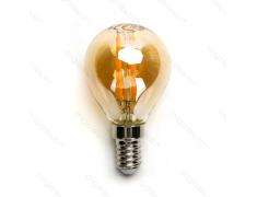Lâmpada de filamento LED E14 G45 4W luz quente 2200K
