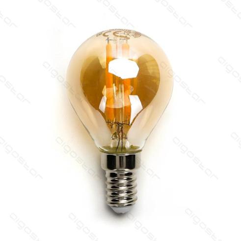 Lâmpada de filamento LED E14 G45 4W luz quente 2200K
