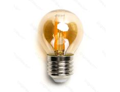 Lâmpada de filamento LED E27 G45 6W luz quente 2200K