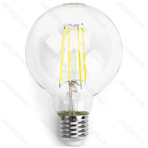 Lâmpada LED Filamento E27 G80 4W Luz Quente 6500K