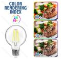 Lâmpada LED Filamento E27 G80 4W Luz Quente 6500K