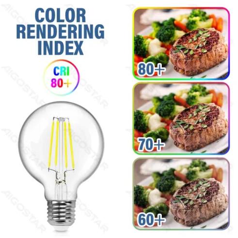 Lâmpada LED Filamento E27 G80 4W Luz Quente 6500K