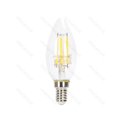 Lâmpada de filamento LED Regulável E14 C35 4W Luz fria 6500K