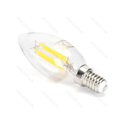 Lâmpada de filamento LED Regulável E14 C35 4W Luz fria 6500K