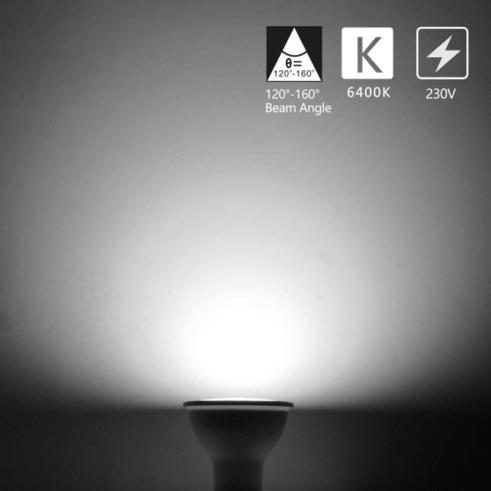 Lâmpada LED A5/6W GU10 Luz Fria (6500K)