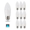 LED BULB A5 C37 / 5W E27 6400K LUZ BRANCA (CONJUNTO DE 10 UNIDADES)
