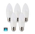 LED BULB A5 C37 / 5W E27 6400K LUZ BRANCA (CONJUNTO DE 5 UNIDADES)